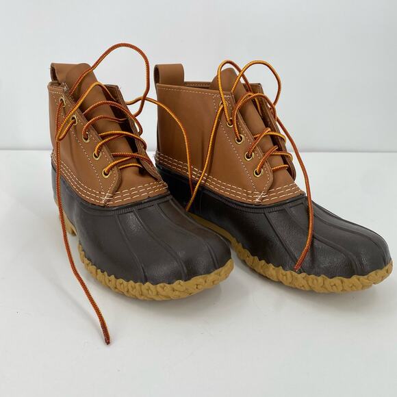 LL Bean 6” Bean brown boot women’s size 8 M duck boots - Picture 2 of 7